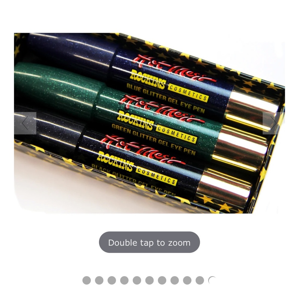 Rockin Cosmetics Three-Some Glitter Eye Pens NIB